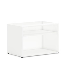 Storage Credenza, Open, Low, 30"x20"x21", Simply White