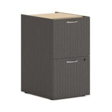 Pedestal, Support f/Worksurface, F/F, 15"x20"x28", Slate Teak