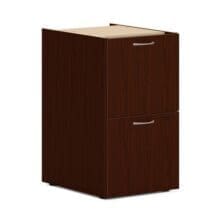 Pedestal, Support f/Worksurface, F/F, 15"x20"x28", Mahogany