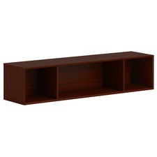 Storage, Wall-mounted, Open, 60"x14"x13-1/2", Mahogany