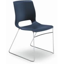 High Density Stack Chair, 23"x21"x32-1/4", 4/CT, Regatta