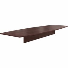 Conference Tabletop, Boat-shaped, 144"x48"x1-1/8", Mahogany