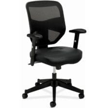 Vl531 Mesh High-Back Task Chair With Adjustable Arms, Supports Up To 250 Lb, 18" To 22" Seat Height, Black