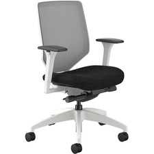 Task Chair, Mesh Back, 29-1/2"x29-1/2"x42-1/2", Fog/Black/WE