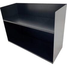 Book Rack, Horizontal, 2 Slots, 29"x10-1/4"x20", Black