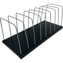 Steel Wire Vertical File Organizer, 8 Sections, Letter Size Files, 18.25 X 8 X 7.5, Black/metal Gray