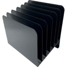 Steel Vertical File Organizer, Inclined, 8 Sections, Letter Size Files, 9.75 X 11 X 10, Black