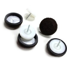 Chair Glides, Nail-in, f/Wood Legs, 1"Dia, 16/BG, BN