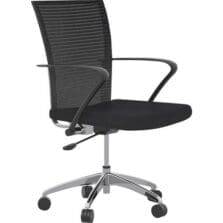 Chair, Hgt-Adu, 23-1/2"x22"x36-1/2"-40-1/4", 2/CT, BK/SR