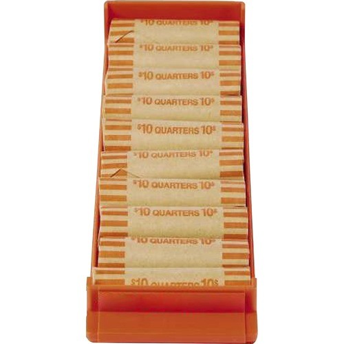 Coin Tray, Quarters, $100 Cap, Plastic, 11-1/2"x3-3/8"x1-1/2", 2/PK, OE