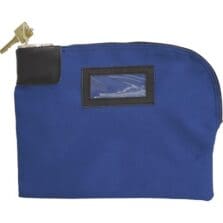 Bag, 7-Pin, Locking, w/Zipper, Canvas, 8-1/2"x11", Royal Blue