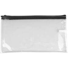 Bag, w/Zipper, Vinyl, Multipurpose, 11"x6", Clear