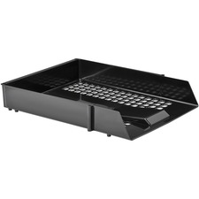 Tray, Front-Load, Antimicrobial, 11.8"x13.8"x2.4", BK