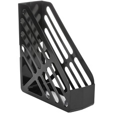 File Holder, Antimicrobial, Polystyrene, 3.94"x10.4"x12", BK