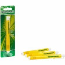 Eraser, w/Plastic Holder, Retractable, Latex-free, White/Yellow