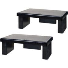 Monitor Riser, 13"x10-1/2"x1"to4-3/4", 66 lb Cap, 2/PK, BK