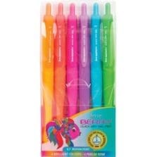 Pen, Gel, Retractable, 0.7mm, 6/PK, OE/RD/PK/TE/LC/LGN