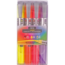 Highlighter, Jumbo, Liquid Ink, Chisel, 4/ST, Fluorescent AST