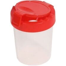 Paint Cup, w/Hinged Lid, f/Kids, 3.5"x4"x4", RD
