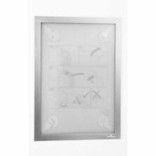 Wall Frame, Removable, Horz/Vert, 8-1/2"x11", Silver Border