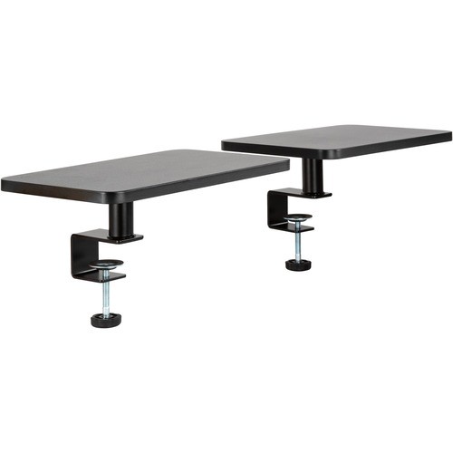 Monitor Stands, Dual, 15"x9-1/4"x5-3/4", Black/Silver
