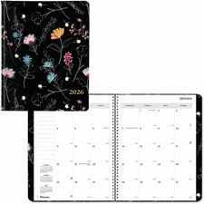 Planner, Wkly/Mthly, 14 Mths, Dec-Jan, 8"x11"Pg, Dramatic Floral