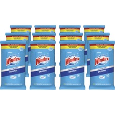 Wipes, f/Glass/Multisurface, Windex, 38/PK, 12PK/CT, White