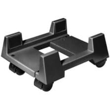 Stand, f/CPUs, Mobile, 4 Locking Casters, 6"-10-1/4"W, Black