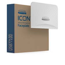 Faceplate, f/2-RollTissueVertDisp, 6"x1.5"x4.25", White Mosaic