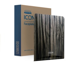 Faceplate, f/Auto HardTowel Disp, 12"x1.5"X15", EY Woodgrain