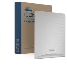 Faceplate, f/Auto HardTowel Disp, 12"x1.5"X15", Silver Mosaic