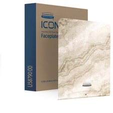 Faceplate, f/Auto HardTowel Disp, 12"x1.5"X15", Warm Marble