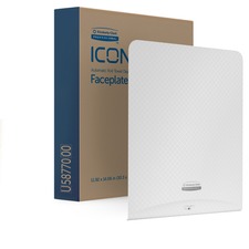 Faceplate, f/Auto HardTowel Disp, 12"x1.5"X15", White Mosaic