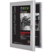 Poster Case, Locking, Aluminum/Plastic, 24"x36", Silver