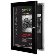 Poster Case, Locking, Aluminum/Plastic, 8-1/2"x11", Black