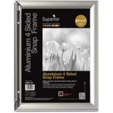 Frame, Snap, Aluminum, 1" Profile, 8/1/2"x11", Black