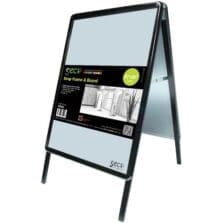 Sign, Sidewalk, Snap Frame, PVC Cover, A-Board, 22"x28", Black