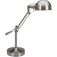 Lamp, Desk, Tiltable Arm, 10W LED Bulb, 24"H, Brushed Nickel