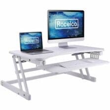 Desk Converter, Dual Piston, Anti-Scratch Pads, 32"Wx20.6"D, WE