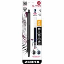 Pen, Gel, Retractable, G-750, 2 Ink Refills, 0.7mm, BK