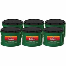 Coffee, Decaf, Classic, Medium Roast, 19.2oz Canister, 6/CT, BN