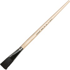 Paint Brush, Flat Nylon Bristles, Wood Handle, 1", 4/PK, MI