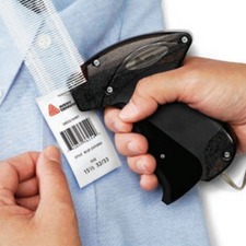 Tag Attacher Gun, 50/100 Fastener Capacity, Soft Grip, Black