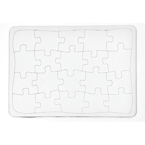 Puzzle, Blank, w/Tray, Heavy-duty Chipboard, 14"x10", White