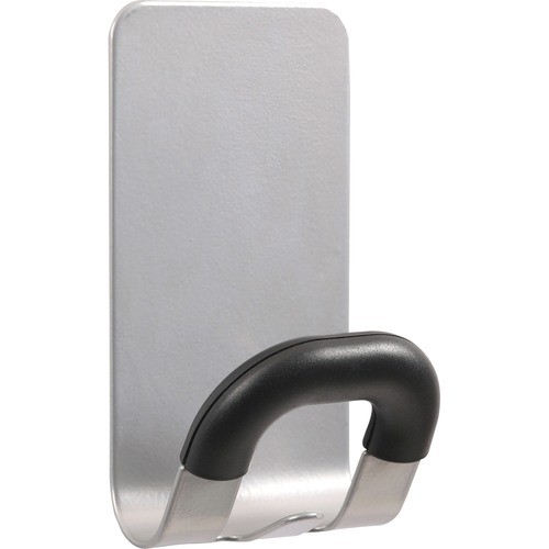Magnetic Coat Peg, ABS/Magnet/Steel, Black/Silver, Supports 11 lbs