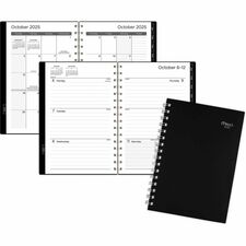 Planner, Wkly/Mthly, 15Mths, Oct-Dec, 5-1/2"x8-1/2"Page, BK