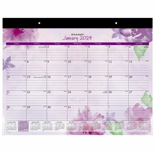 DeskPad, Julian, 12Month, Jan-Dec, 2026, Floral, 21.74"x17", MI