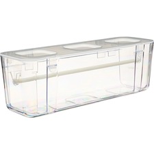 Ribbon Dispenser, Snap-Tight Lid, 13.3"x4.2"x4.4", Clear