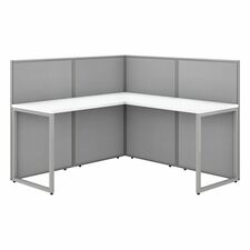 L-Desk, w/Return/Panels, Open, 60"x60"x44-7/8", Pure White