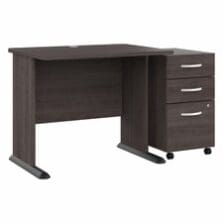 Computer Desk, w/BBF Ped, 35.59"x26.8"x29.66", Storm Gray